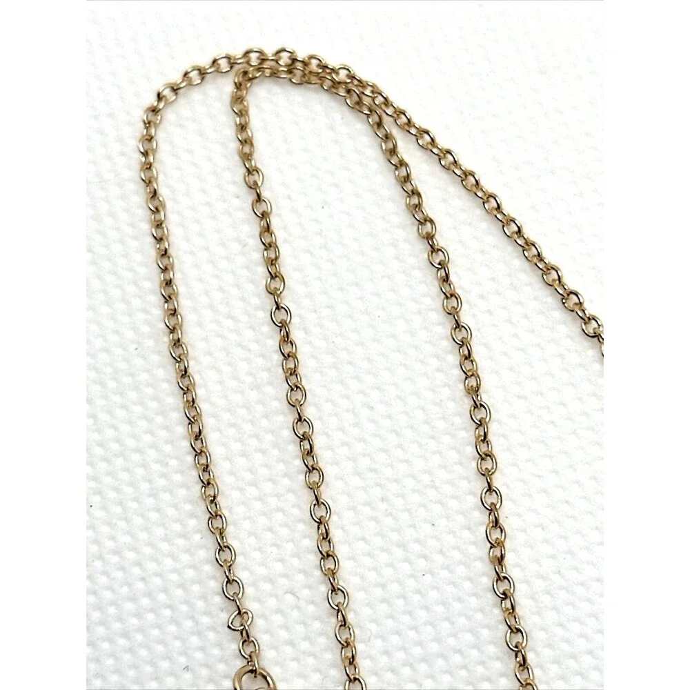 New Noblesse Mother of Pearl Necklace Earrings Set Rhinestone Gold Tone NWT